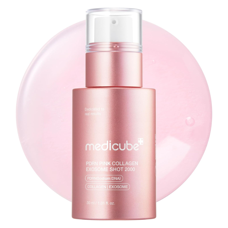 Medicube PDRN Pink Collagen Exosome Shot 7500 – Sérum Coreano Hidratante e Anti-idade