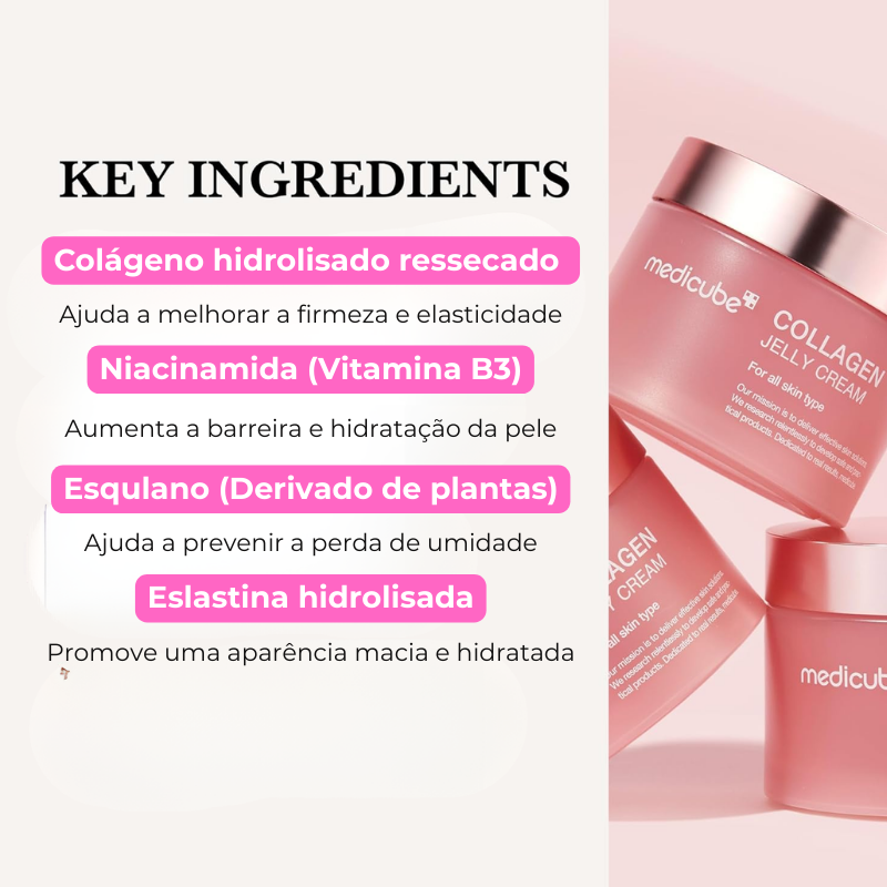 Medicube Collagen Jelly Cream – Creme Facial com Colágeno Hidrolisado e Niacinamida