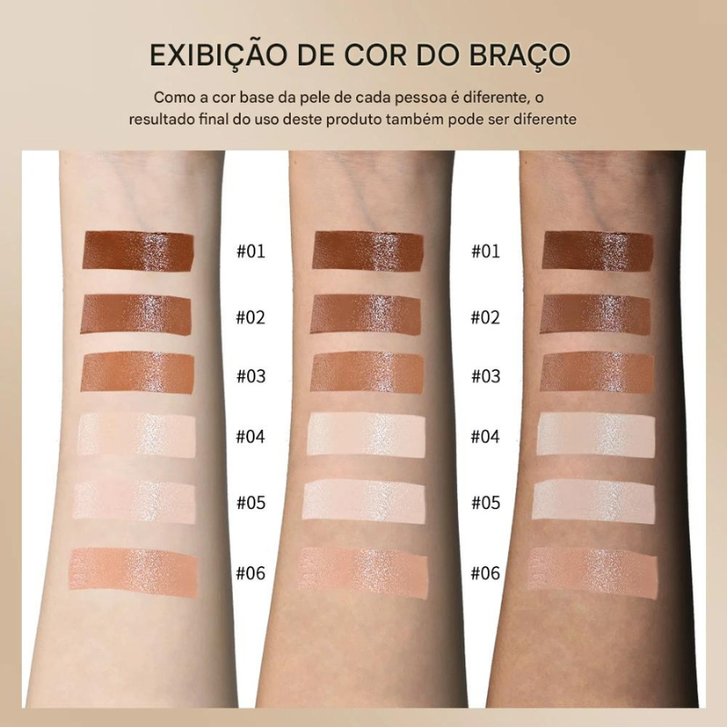 Base Stick Coreana de Colágeno – Efeito Natural Glow com Ácido Hialurônico
