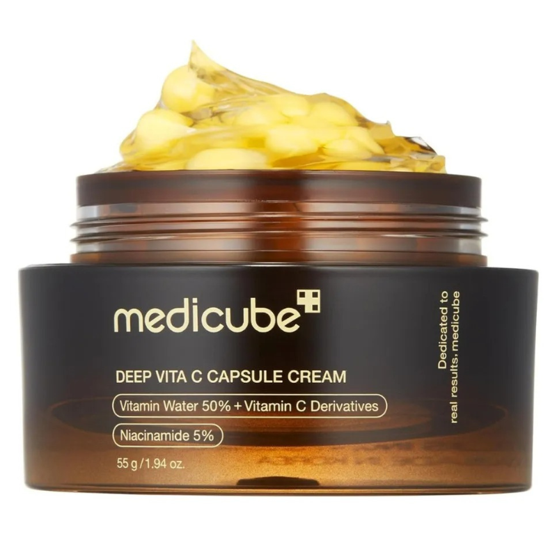 Medicube Deep Vita C Capsule Cream – Creme Facial Iluminador com Cápsulas de Vitamina C e Niacinamida