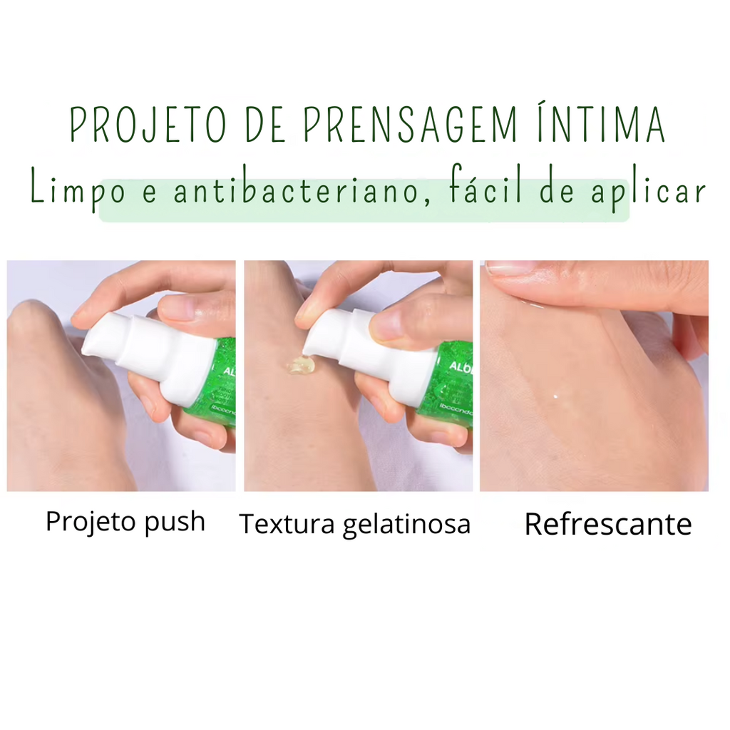 Gel Calmante Natural de Aloe Vera - Hidratação Profunda e Controle de Oleosidade