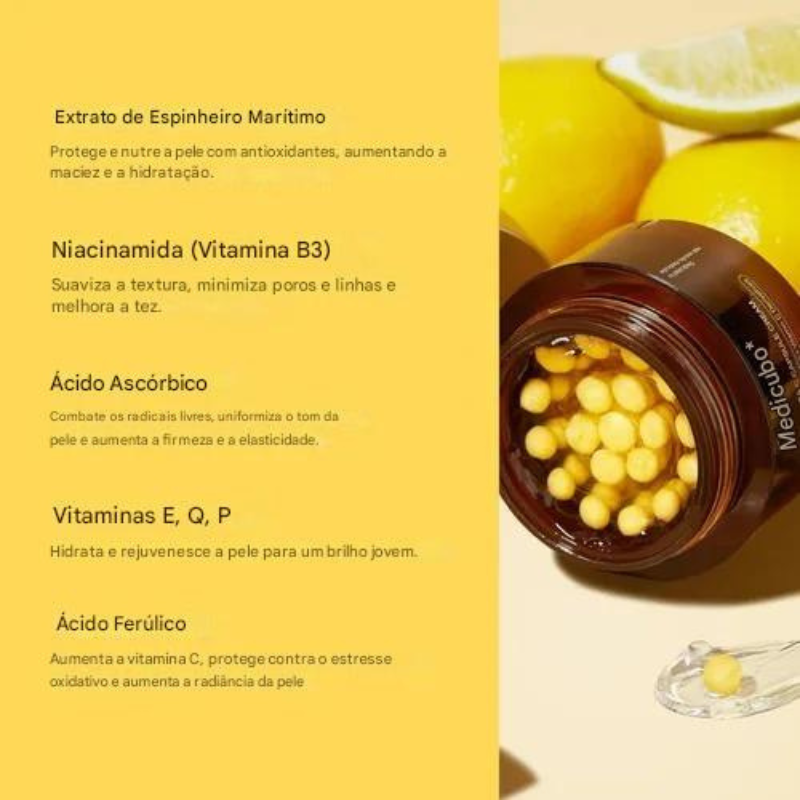 Medicube Deep Vita C Capsule Cream – Creme Facial Iluminador com Cápsulas de Vitamina C e Niacinamida