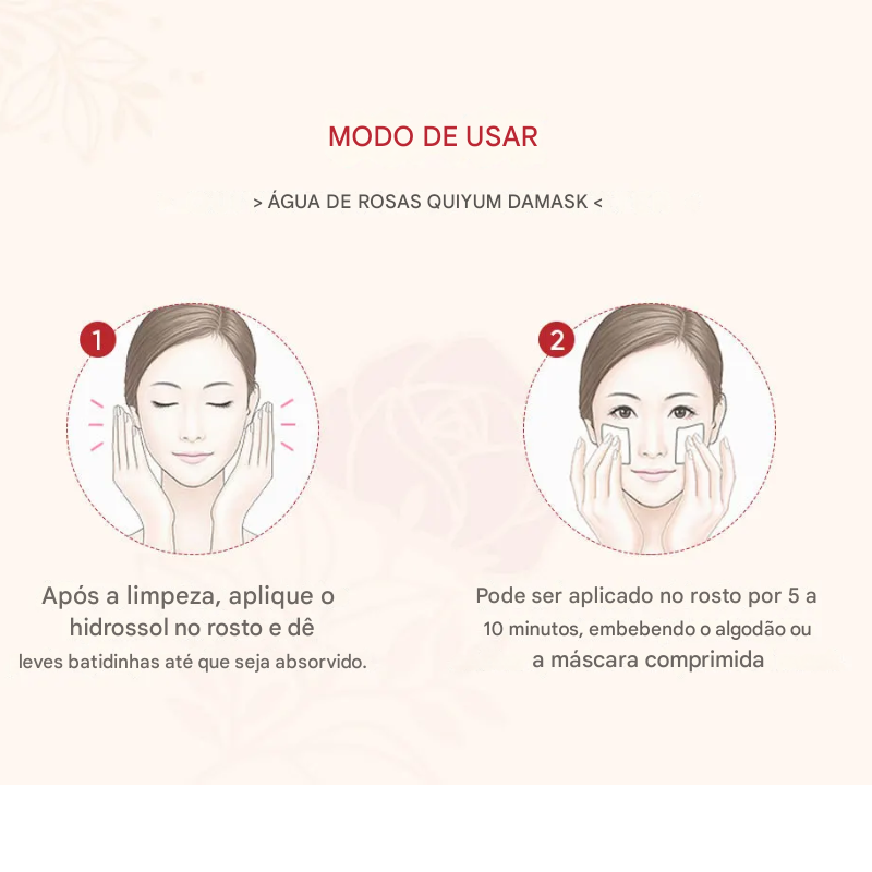 Água de Rosas Damascena – Tônico Facial Natural e Refrescante