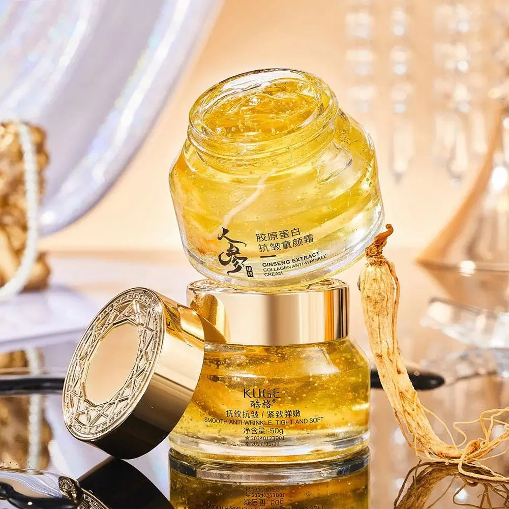 Creme Facial de Ginseng Dourado 24K – Hidratação e Rejuvenescimento Profundo