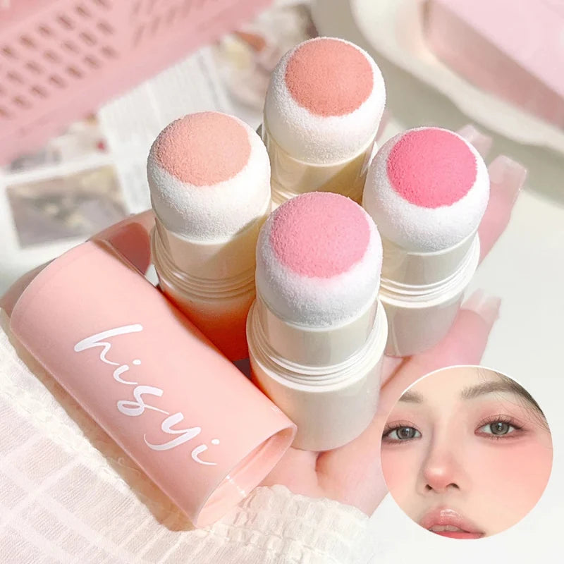 HISYI Cloud Velvet Blush Stick – Blush em Bastão Aveludado Coreano