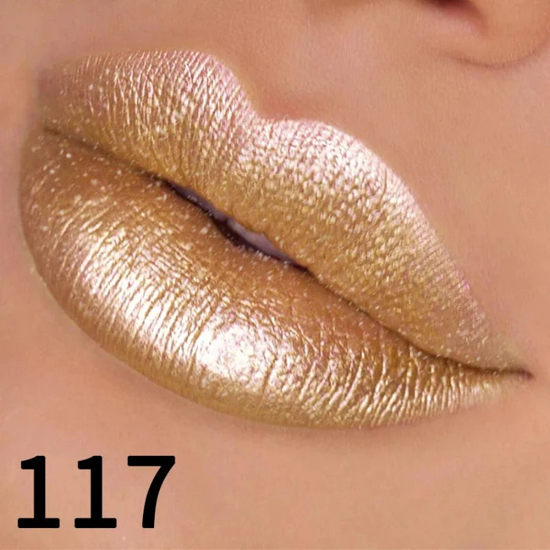 Batom Metálico Brilhante com Glitter – Vapor One