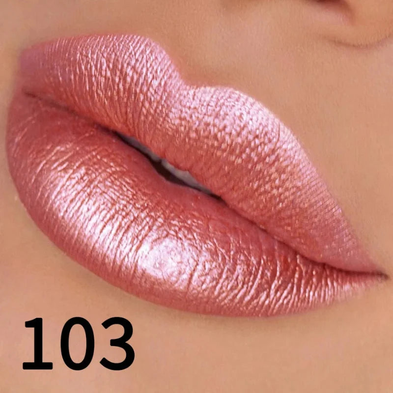 Batom Metálico Brilhante com Glitter – Vapor One