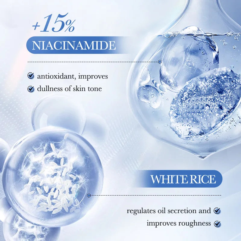 Conjunto de Cuidados Essenciais com a pele VaporOne, soro facial clareador, creme removedor de rugas, encolhe os poros, desbota, melanina opaca, hidrata e ilumina, (6 peças)